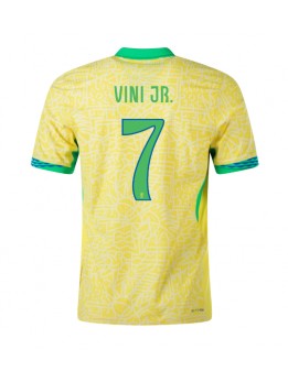 Billige Brasil Vinicius Junior #7 Hjemmedrakt Copa America 2024 Kortermet